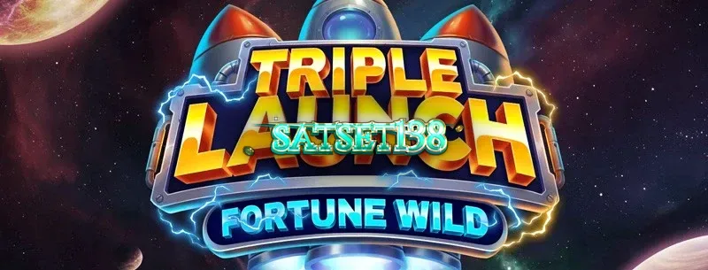 Tampilan antarmuka slot Triple Launch Fortune Wild dengan tema futuristik
